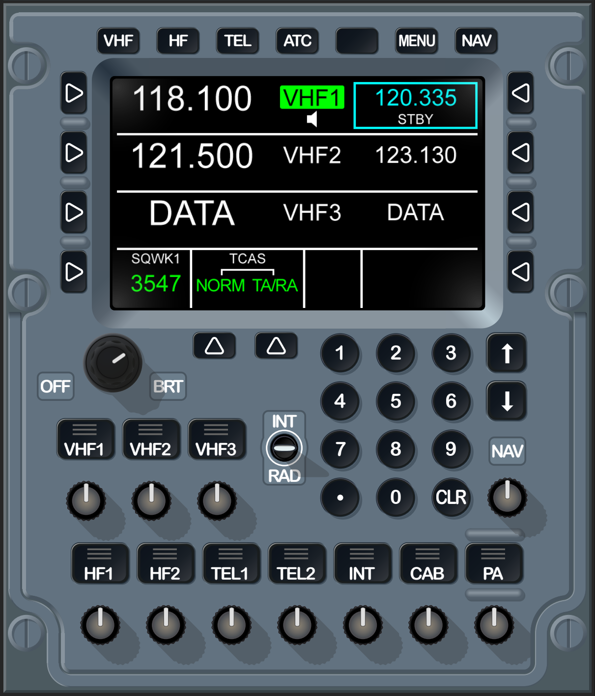 Airbus RMP panel